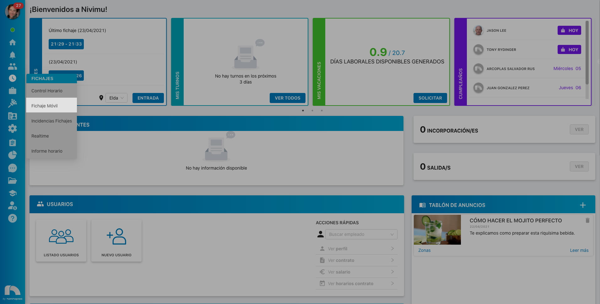 Mobile Zeiterfassung