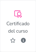 Course certificate