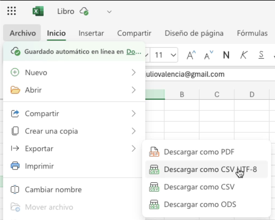 Exportar como CSV